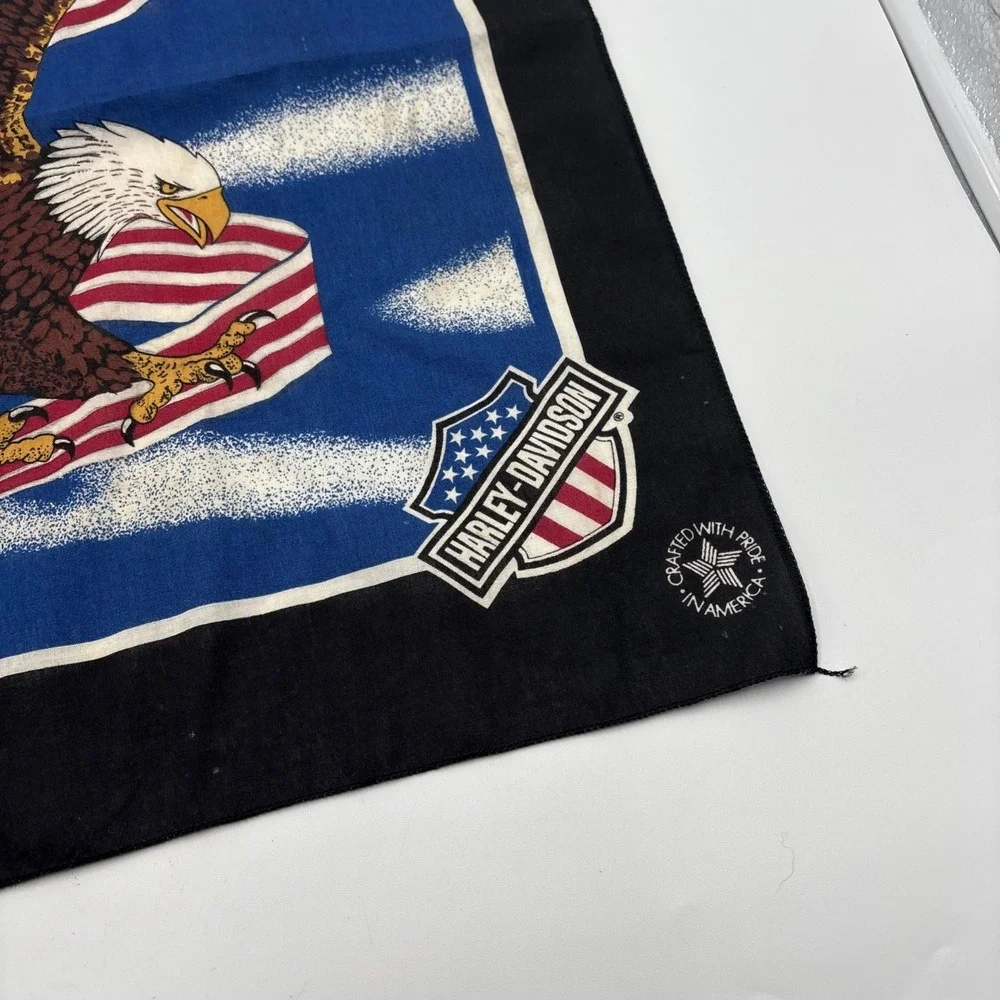Vintage‎ Harley Davidson Bandana Official Licensed Product Flying Eagle Biker